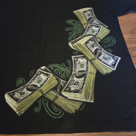 FUYA - In Doe We Trust shirt 3XL beaded sparkle glitter hip hop RARE graphic tee - Picture 8 of 9